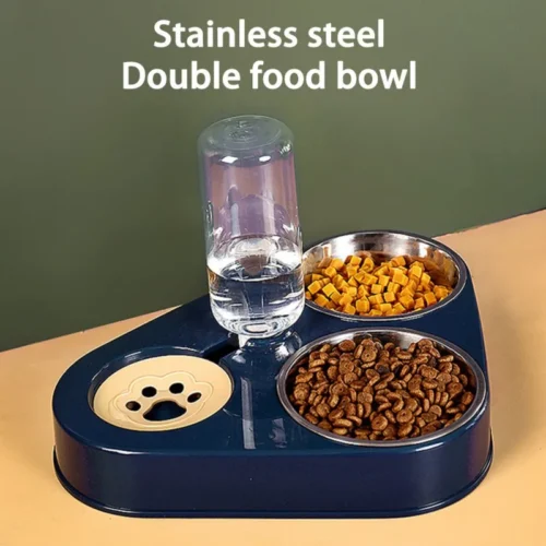 500ML 3 in 1 Pet Dog & Cat Bowl Automatic Feeder Bowls