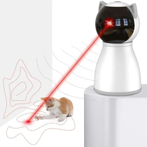 Laser Cat Toy for Indoor Cats ,The 4th Generation Real Random Trajectory Motion Activated Rechargeable Automatic Cat Laser Toy