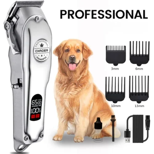 Professional Dog Hair Clipper All Metal & Rechargeable