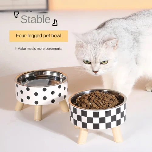 Elevated Pet Feeder Bowl / Anti-choking Raised Pet Food & Water Bowl