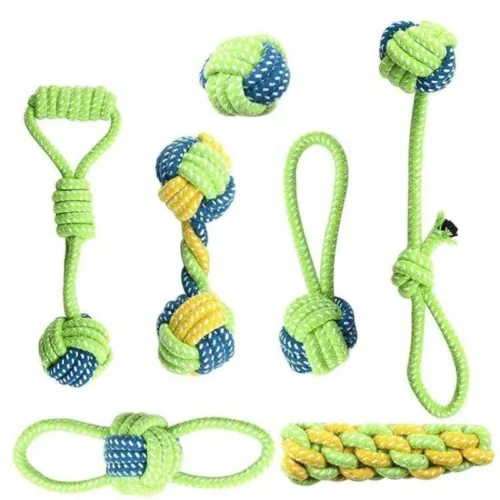 Pet Dog Toys for Large & Small Pets, Interactive Cotton Rope Toy Ball